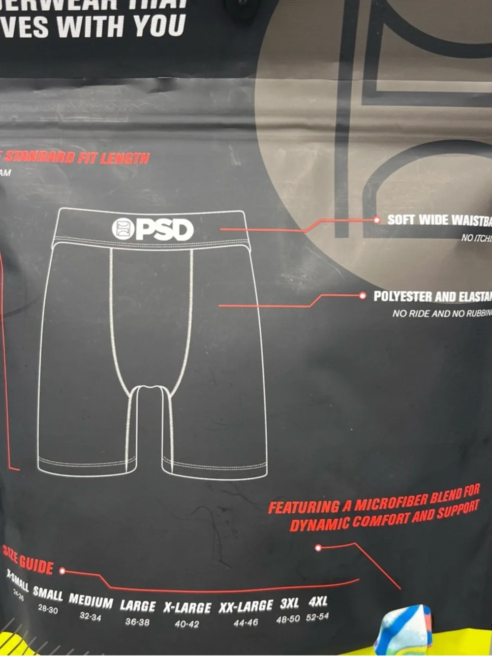 3 Pack! PSD 7" Inseam Graffiti Bandana Standard Premium Boxer Briefs, S, 28-30" - Picture 4 of 5